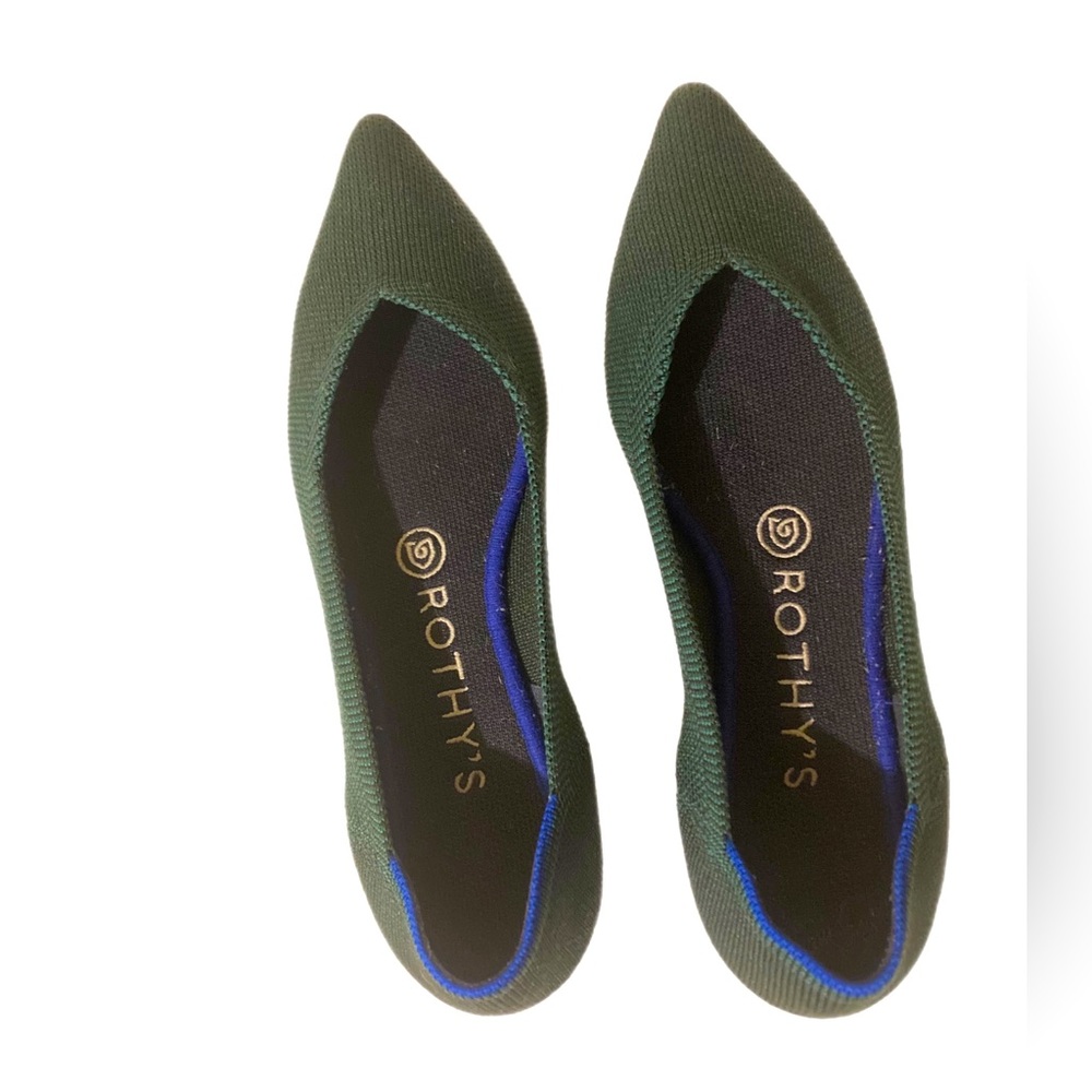 Rothy’s Green Pointed Toe Flats